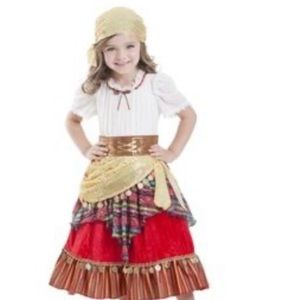Good mark Gypsy Cutie child costume. Nwt. Small 4-6. Includes dress and bandana